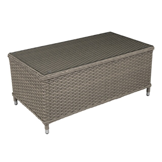 Sealey Dellonda Chester Rattan Wicker Balcony Table Tempered Glass Top