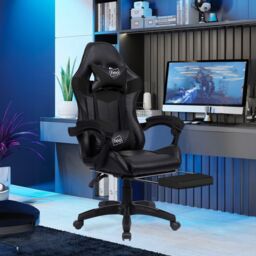 Neo Gaming Chair Leather Racing Office Executive Recliner With Leg