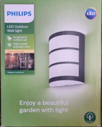 Philips Led Outdoor Wall Light - Python Anthracite - Warm White Light