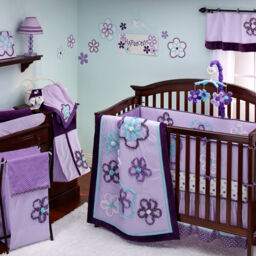 Purple Harmony 9 Pc. Crib Bedding Set By Nojo Newborn Baby Girl Gift