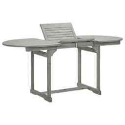Garden Dining Table (120-170)x80x75 Cm Solid Acacia Wood Vidaxl