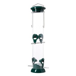 Premium Bird Seed Feeder, Hanging Feeder With Four Perch 15 Inch,