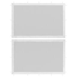 Party Tent Sidewall 2 Pcs White And Black Mesh Vidaxl