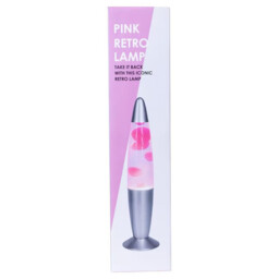 Pink Retro Lamp Lava Lamp 13 Inch Home Décor Silver/pink 0495