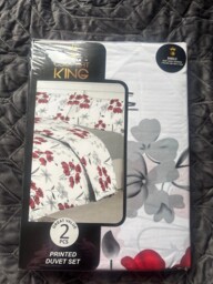 Brand Comfort King Printed Duvet Set – Single (2 Pieces) Single·new