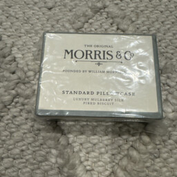 Morris & Co. Silk Standard Pillowcase Biscuit - - Rrp £75