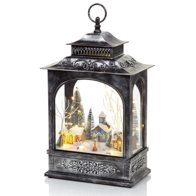 Large Festive Christmas Lantern With Musical Rotating Led Light Up