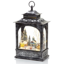 Large Festive Christmas Lantern With Musical Rotating Led Light Up