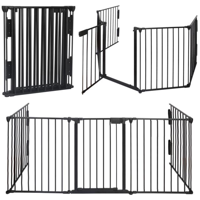 Baby Safety Fence Hearth Fire Gate Metal Bbq Pet Dog Cat Playpen