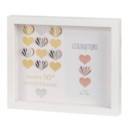 Celebrations White Mdf Wall Plaque - 4'x6' Frame - 50th Golden