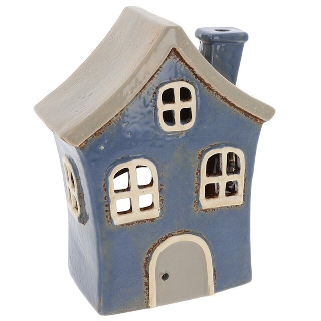 Shudehill Giftware Village Pottery Quirky House Candle Tealight Holder