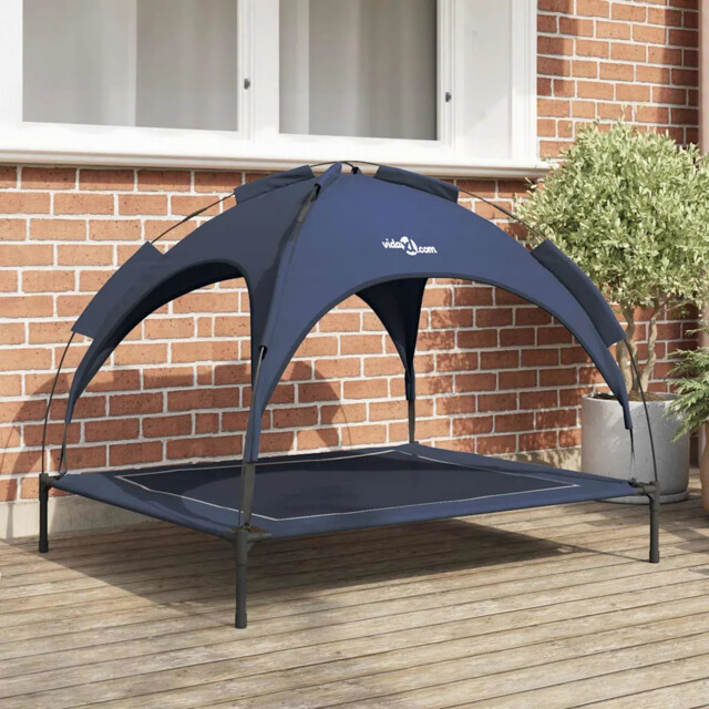 Dog Bed Navy Blue Xl Steel Vidaxl