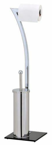 Chrome Toilet Brush & Toilet Roll Holder Ts163a