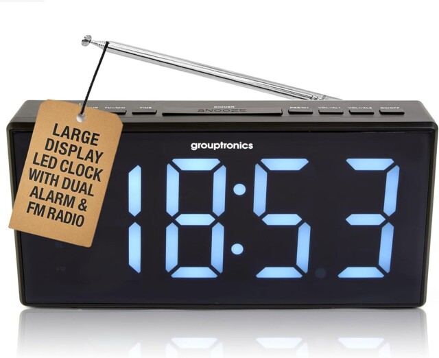 Digital Alarm Clock Radio - Grouptronics Gtcr-t1m Mk2 Black