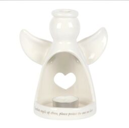 15 Cm Guardian Angel Tea Light Holder Memorial