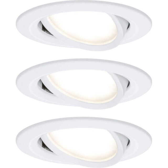 Paulmann 93485 Nova Flush Mount Light 3-piece Set Led 18w Matt White