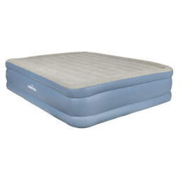Dellonda Queen Inflatable High Raised Flocked Air Bed & Built-in