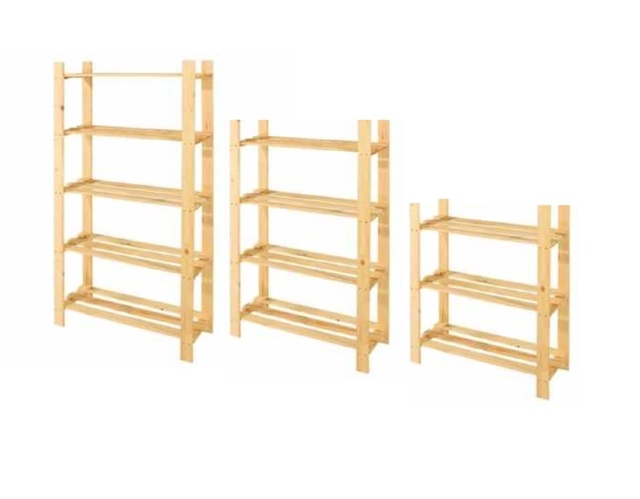 Solid Wood Wooden Storage Shelf Shelving Unit Bookcase Garage Garden