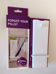 Don't Forget Your Pills Toothbrush Holder Stick-on Wall Stand Am