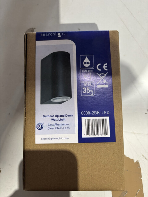 Searchlight 8008-2bk-led Eiffel Double Spot Light, Ip44, Black