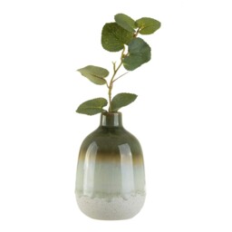 Sass & Belle Mojave Glaze Green Vase - Small Ceramic For Table S,