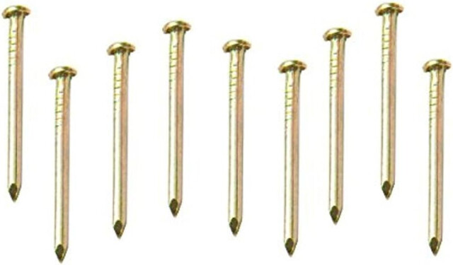 Merriway Bh02287 (100 Pcs) Eb Plain Head Hardened Picture Pin, Brass