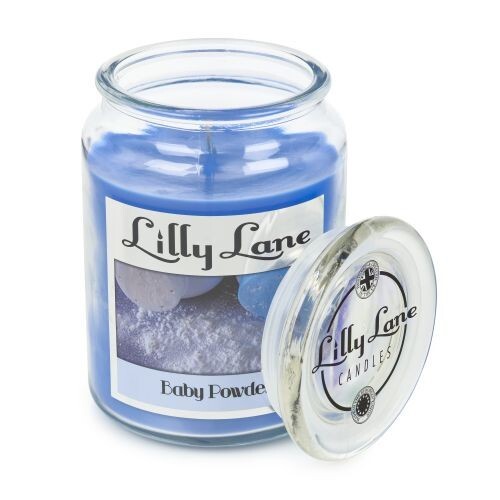 Lilly Lane 18oz Baby Powder Glass Jar Candle