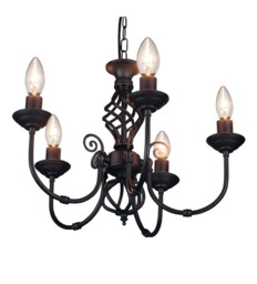 5 Arm Classic Barley Twist Chandelier Ceiling Light Brass, Silver,