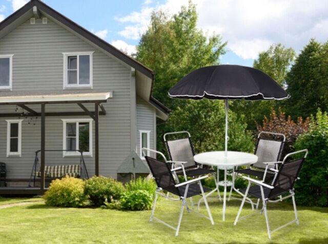 Selections Gfh679 6 Piece Metal Garden Patio Furniture Set - Grey