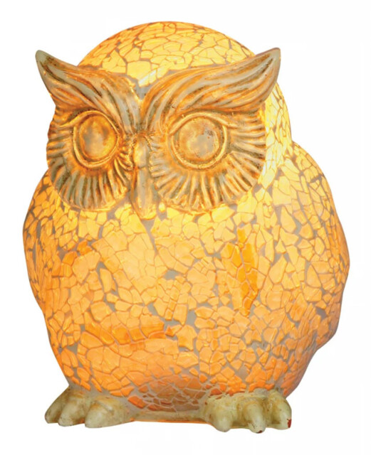 Tiffany Table Light Floor Beige Owl Mosaic Oaks Lighting 1028