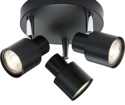 Knightsbridge Csp2mb 230v Gu10 Triple Spotlight Ceiling Light - Matt