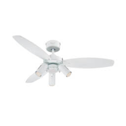 Small Ceiling Fan Light With Remote Control Jet Plus White Maple 105