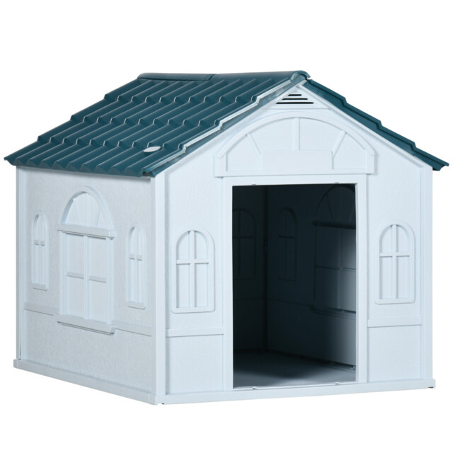 Pawhut Weather-resistant Dog House, Puppy Shelter For Medium Dogs -