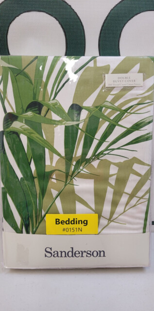 Sanderson Palm House Cotton Sateen 200tc Duvet Cover – Double, Green
