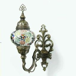 Turkish Moroccan Handmade Glass Mosaic Tiffany Style Wall Sconce Lamp