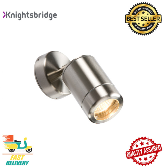 Knightsbridge 35w Single Stainless Steel Adjustable Wall Light - Wall3