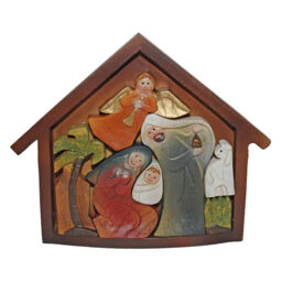Christmas Nativity / Holy Family &amp Angel Ornament Movable Pieces