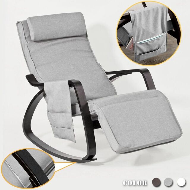 Sobuy Relax Rocking Chair Lounge Chair With Footrest And Side