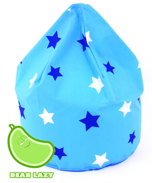 Child Size Blue Stars Bean Bag With Beans By Beanlazy
