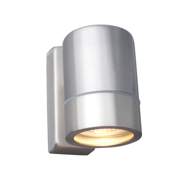 Robus Tralee R135-13 Gu10 Down Wall Light Ip44 Brushed Chrome