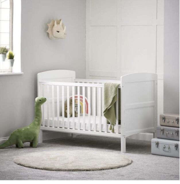 Obaby Grace Cot Bed - White Luxury Cot