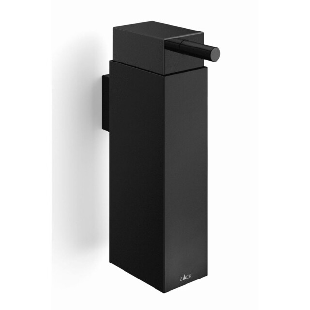 Zack Linea Powder Coated Black Stainless Steel Wall Soap Dispenser