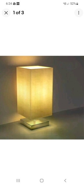 Teckin Fabric Bedside Table Lamp Dl22 Modern Night Light Bedroom –