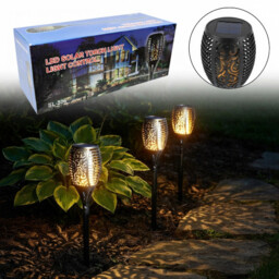 1 X Solar Dancing Flame Led Torch Stake Flickering Outdoor Garden