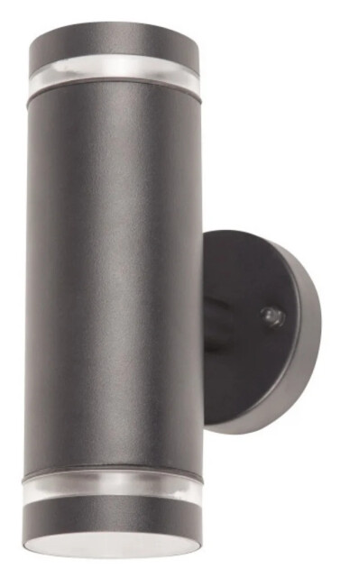 Bathroom Light Grey Stainless Steel Double Spot Ip65 Anthracite