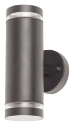 Bathroom Light Grey Stainless Steel Double Spot Ip65 Anthracite