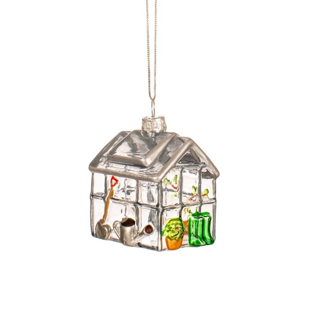 Sass & Belle Miniature Glass Greenhouse Christmas Tree Decoration With