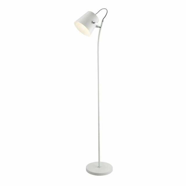Searchlight Modern Flower Pot 1 Light Floor Lamp White 1099wh