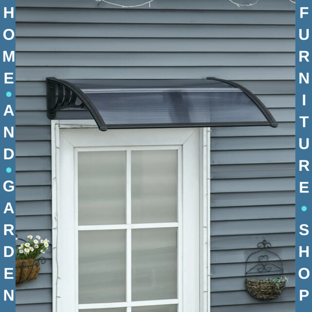 Door Canopy Curved Polycarbonate Uv-resistant Rain Protection Shelter