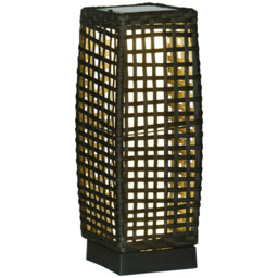 Solar Lantern Outdoor Rattan Garden Floor Lamp Led Auto On/off 46cm